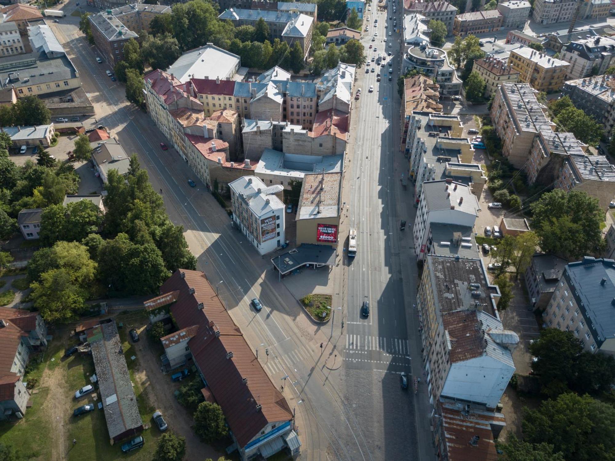 Aparthotel ריגה מראה חיצוני תמונה Aerial view of the street